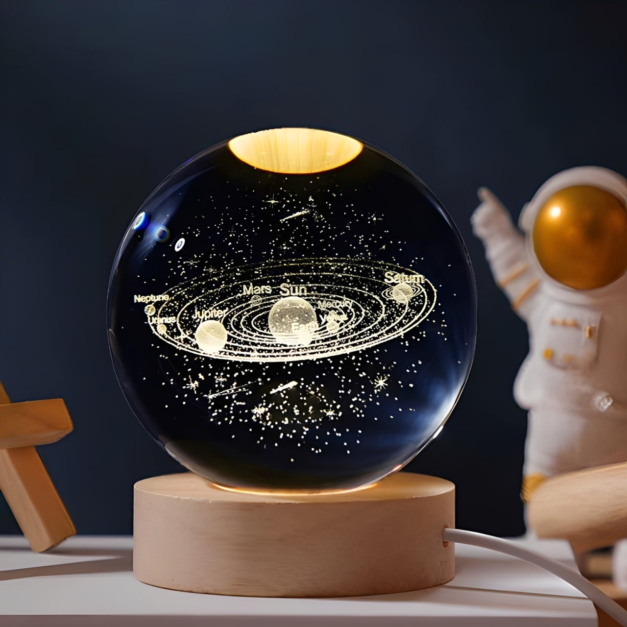 CosmoLumia Lámpara 3D de Cristal
