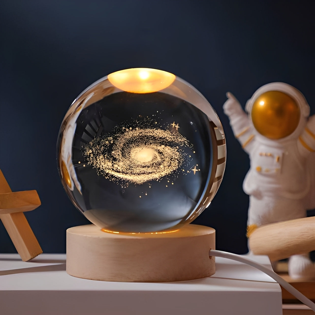 CosmoLumia Lámpara 3D de Cristal