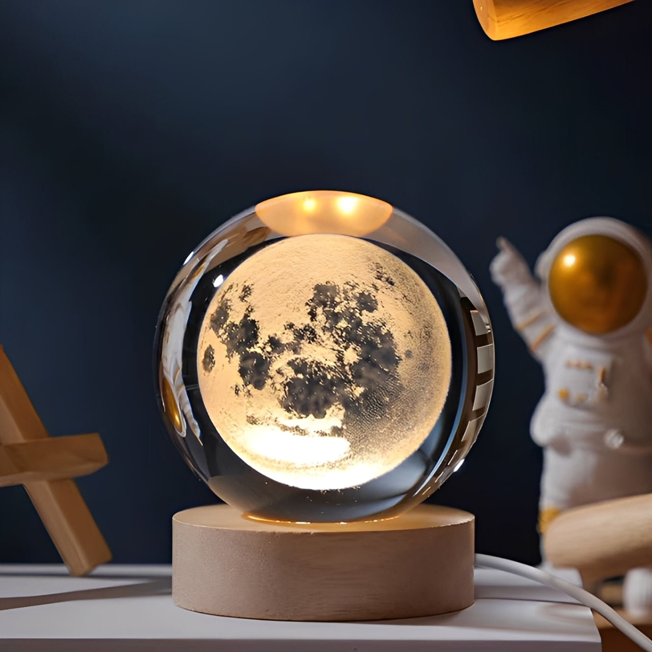 CosmoLumia Lámpara 3D de Cristal