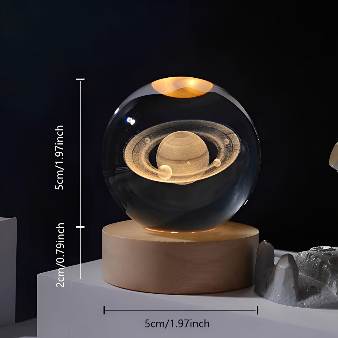 CosmoLumia Lámpara 3D de Cristal